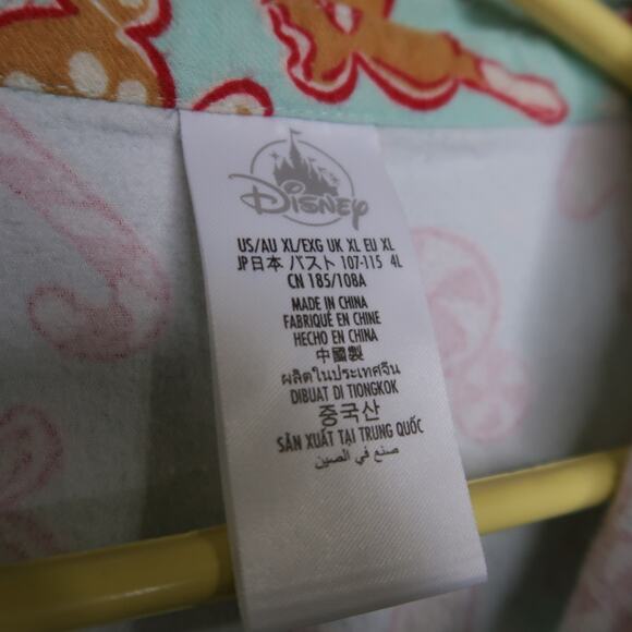 Mickey Disney Parks Christmas Flannel Pajama Top Sweet Treats XL Organic Cotton - Picture 4 of 14